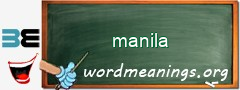 WordMeaning blackboard for manila